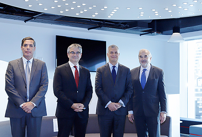 Julio Aranis, Mario Marcel, Claudio Huepe y José Luis Mardones.
